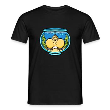 Aquarium Gift Aquarist Fish Keeping Lover - Men's T-Shirt - black - Front - AI Model Male 178 light (178cm)