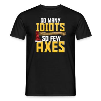 Sarkastisches Axtwerfen Lustiges Kriegsbeil - Männer T-Shirt - Schwarz - Vorne - AI Model Male 178 light (178cm)