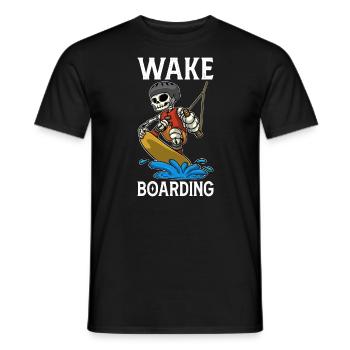Wakeboarder Skeleton sur le wakeboard - T-shirt homme - noir - Devant - AI Model Male 178 light (178cm)