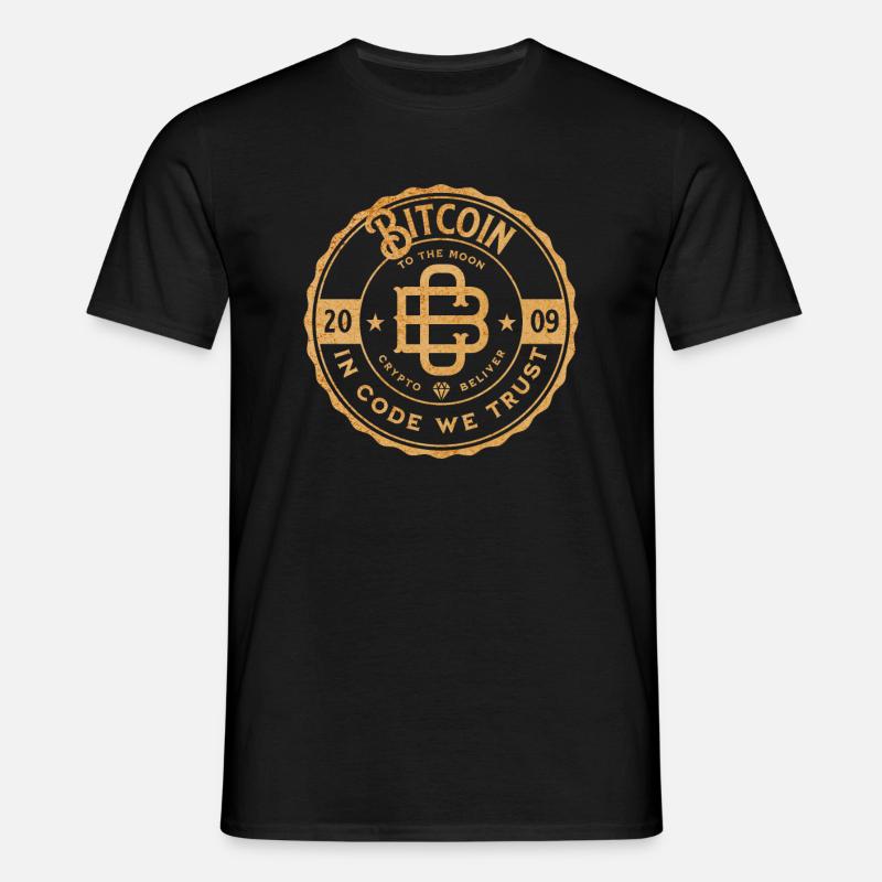 Bitcoin - In Code we trust - Men's T-Shirt - black