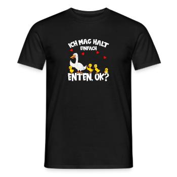 Ente Ich Mag Halt einfach Enten Ok - Männer T-Shirt - Schwarz - Vorne - AI Model Male 178 light (178cm)