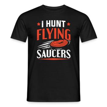 Ich jage fliegende Untertassen Ton Skeet Schießen - Männer T-Shirt - Schwarz - Vorne - AI Model Male 178 light (178cm)