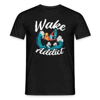Wakeboarder Wake Addict Wakeboard Wakeboarding - Men's T-Shirt - black - Front - AI Model Male 178 light (178cm)