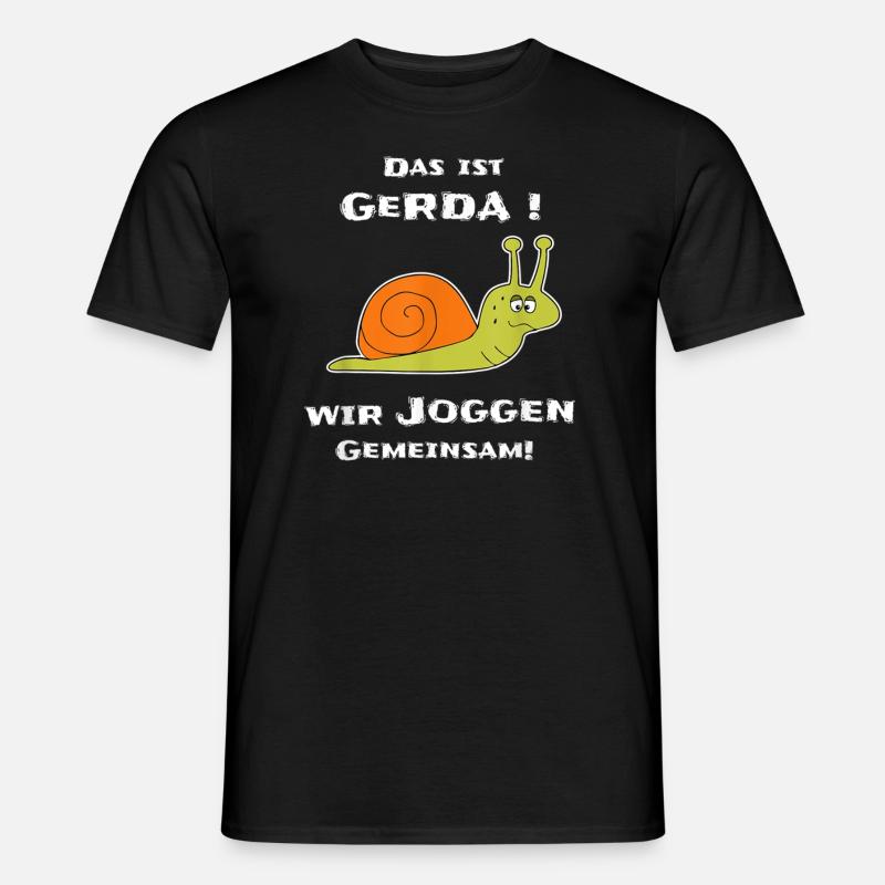 Das ist Gerda wir joggen gemeinsam - Männer T-Shirt - Schwarz