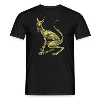 Cryptid Monster Chupacabra - Men's T-Shirt - black - Front - AI Model Male 178 light (178cm)