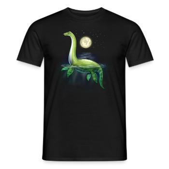 Loch Ness Monster - Men's T-Shirt - black - Front - AI Model Male 178 light (178cm)