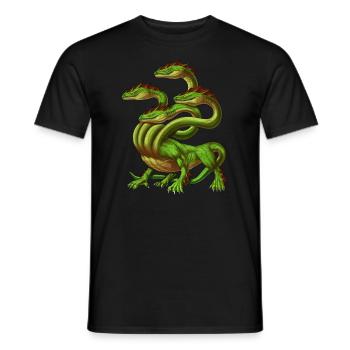 Greek Mythology Monster Hydra - Men's T-Shirt - black - Front - AI Model Male 178 light (178cm)