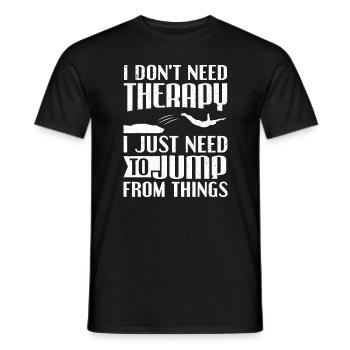I Just Need To Jump From Things Cliff Jumping - Men's T-Shirt - black - Front - AI Model Male 178 light (178cm)