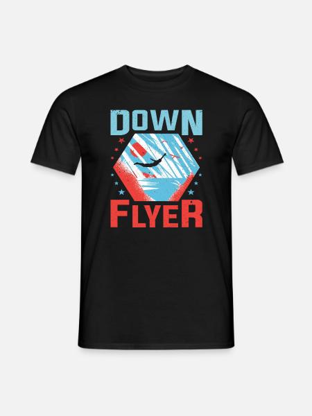 Down Flyer Cliff Jumping - Men's T-Shirt - black