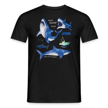 Jaws Feeling Snappy - Men's T-Shirt - black - Front - AI Model Male 178 light (178cm)