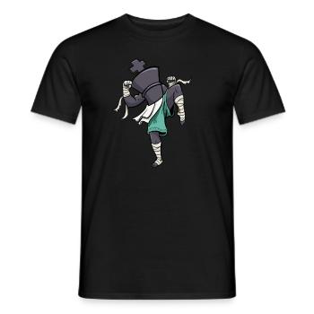 Chess King Like A Muay Thai Fighter Chess - Men's T-Shirt - black - Front - AI Model Male 178 light (178cm)