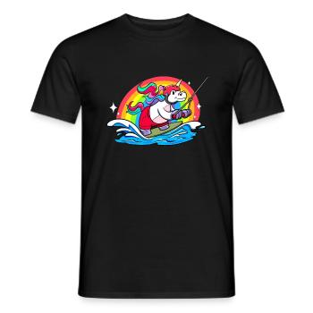 Wakeboard Licorne Wakeboarder Wakeboard - T-shirt homme - noir - Devant - AI Model Male 178 light (178cm)