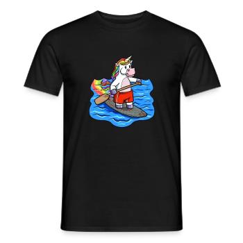 SUP Paddle Enfants Licorne Stand Up Paddle - T-shirt homme - noir - Devant - AI Model Male 178 light (178cm)