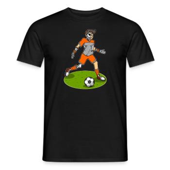 Soccer Player Skeleton Soccer - Men's T-Shirt - black - Front - AI Model Male 178 light (178cm)