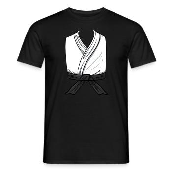 Kampfkunst Kampfkünstler Keikogi Judoka Judo - Männer T-Shirt - Schwarz - Vorne - AI Model Male 178 light (178cm)