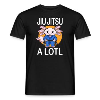 Jiu Jitsu A Lotl Axolotl Jiu Jitsu Fighter - Men's T-Shirt - black - Front - AI Model Male 178 light (178cm)