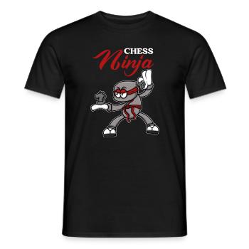 Échiquier Échecs Ninja Fighter Échecs - T-shirt homme - noir - Devant - AI Model Male 178 light (178cm)
