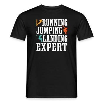 Running Jumping Landing Expert Free Runner - T-shirt homme - noir - Devant - AI Model Male 178 light (178cm)
