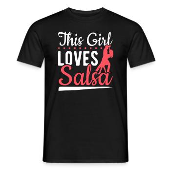 Danse latine Cette fille aime la salsa - T-shirt homme - noir - Devant - AI Model Male 178 light (178cm)