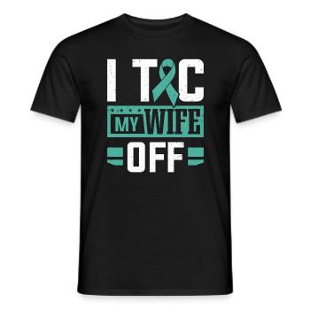 Tourette Syndrome I Tic My Wife Off Tourettes - Men's T-Shirt - black - Front - AI Model Male 178 light (178cm)