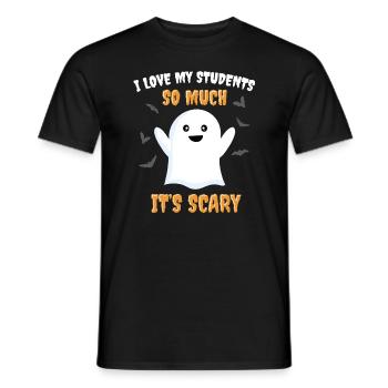 Lustiger Lehrer Halloween Ich liebe meine Schüler - Männer T-Shirt - Schwarz - Vorne - AI Model Male 178 light (178cm)