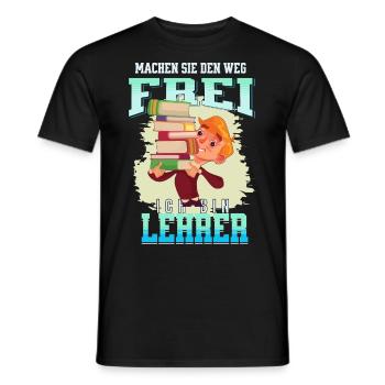 Lehrer im Stress - Männer T-Shirt - Schwarz - Vorne - AI Model Male 178 light (178cm)