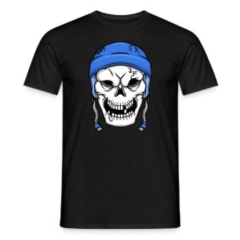 Joueur de hockey sur glace Skull Skeleton Hockey - T-shirt homme - noir - Devant - AI Model Male 178 light (178cm)