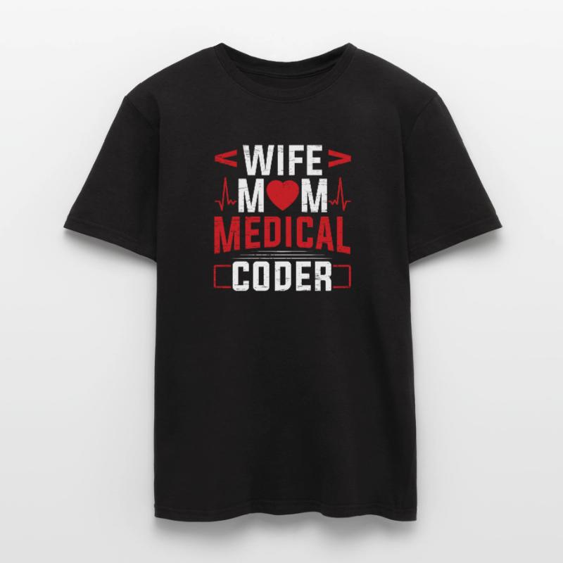 Medizinischer Biller Coding Krankenschwester Ehefrau Mama Medical Coder Männer T-Shirt