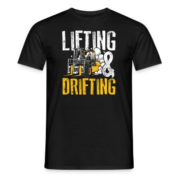 Lifting And Drifting Lustiger Gabelstapler Fahrer - Männer T-Shirt - Schwarz - Vorne - AI Model Male 178 light (178cm)