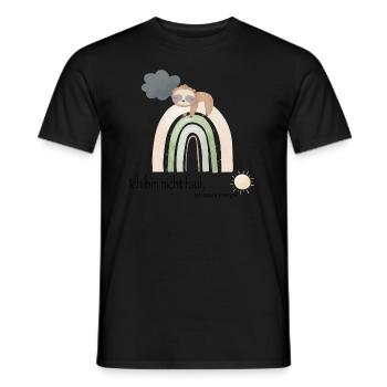 Ich bin nicht faul, ich spare Energie - Männer T-Shirt - Schwarz - Vorne - AI Model Male 178 light (178cm)