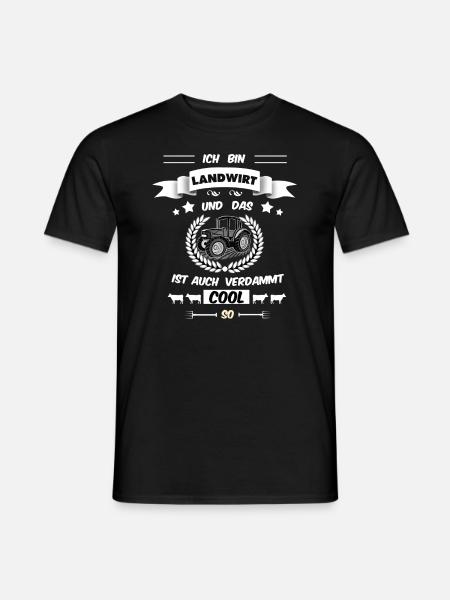 Ich bin Landwirt und das ist auch verdammt cool so - Männer T-Shirt - Schwarz