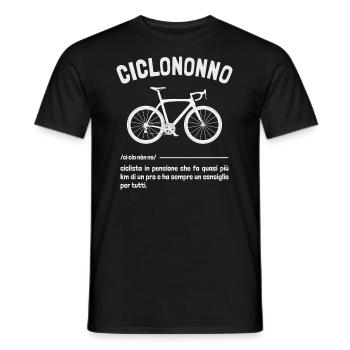 Cyclonono Phrasen Lustiges Fahrrad Großvater Radfahrer - Männer T-Shirt - Schwarz - Vorne - AI Model Male 178 light (178cm)