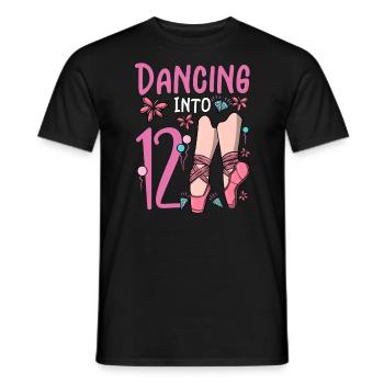 Ballet Shoes Dancing Ballerina 12 Ballett Birthday - Men's T-Shirt - black - Front - AI Model Male 178 light (178cm)