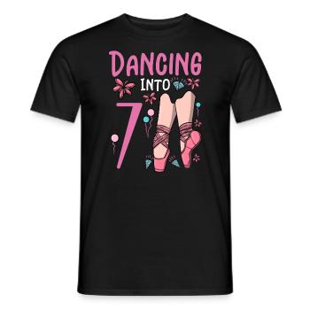 Ballet Shoes Dancing Ballerina 7 Ballett Birthday - Men's T-Shirt - black - Front - AI Model Male 178 light (178cm)