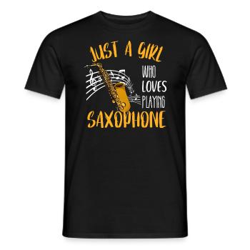Partition de musique Saxophone Fille Cadeau Saxophoniste - T-shirt homme - noir - Devant - AI Model Male 178 light (178cm)