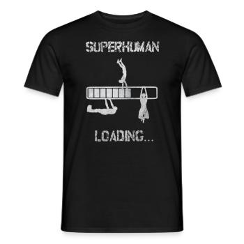Street workout Superhuman loading - T-shirt homme - noir - Devant - AI Model Male 178 light (178cm)
