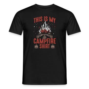 Camper Ceci est ma chemise feu de camp Camping - T-shirt homme - noir - Devant - AI Model Male 178 light (178cm)