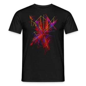 Abstract Scifi - Men's T-Shirt - black - Front - AI Model Male 178 light (178cm)
