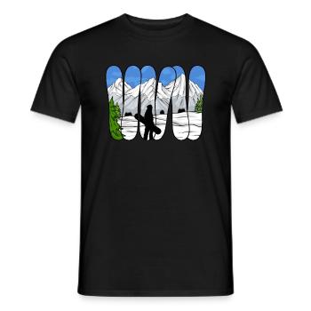 Snowboarding Snowboard Snowboarder - Männer T-Shirt - Schwarz - Vorne - AI Model Male 178 light (178cm)