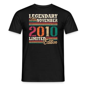 Légendaire novembre 2010 édition limitée - T-shirt homme - noir - Devant - AI Model Male 178 light (178cm)