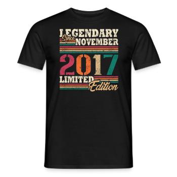 Légendaire novembre 2017 édition limitée - T-shirt homme - noir - Devant - AI Model Male 178 light (178cm)