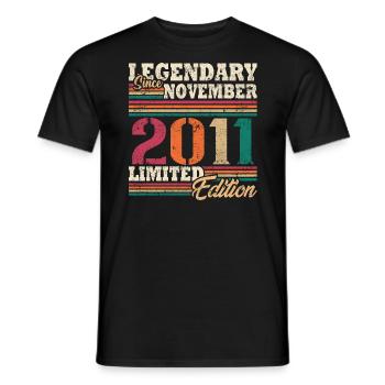 Légendaire novembre 2011 édition limitée - T-shirt homme - noir - Devant - AI Model Male 178 light (178cm)
