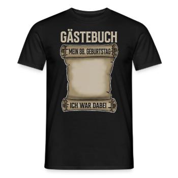 88. Geburtstag Gästebuch - Männer T-Shirt - Schwarz - Vorne - AI Model Male 178 light (178cm)
