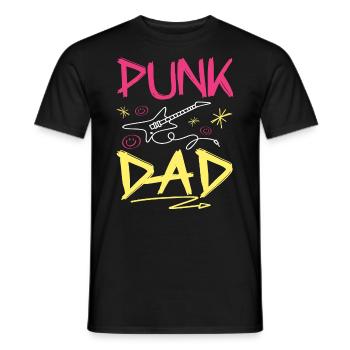 Papa Punk Rock - T-shirt homme - noir - Devant - AI Model Male 178 light (178cm)