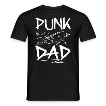 Papa Punk Rock - T-shirt homme - noir - Devant - AI Model Male 178 light (178cm)