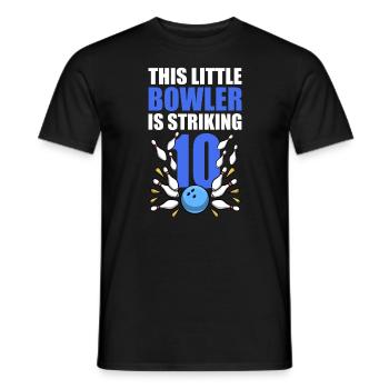 Bowling Ce petit quilleur frappe son 10e anniversaire - T-shirt homme - noir - Devant - AI Model Male 178 light (178cm)