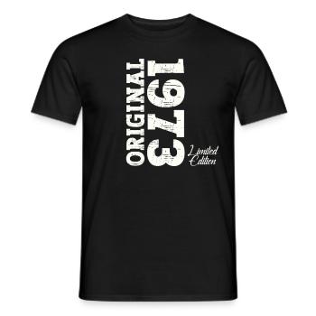 Born 1973 50th birthday Gift man/ woman - Men's T-Shirt - black - Front - AI Model Male 178 light (178cm)