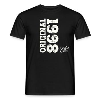 Born 1998 25th birthday Gift man/ woman - Men's T-Shirt - black - Front - AI Model Male 178 light (178cm)