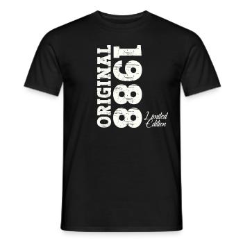 Né en 1988 35ème anniversaire Cadeau homme / femme - T-shirt homme - noir - Devant - AI Model Male 178 light (178cm)