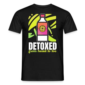 Pleasant Lemon Of Lovable Detoxing Saying - Men's T-Shirt - black - Front - AI Model Male 178 light (178cm)
